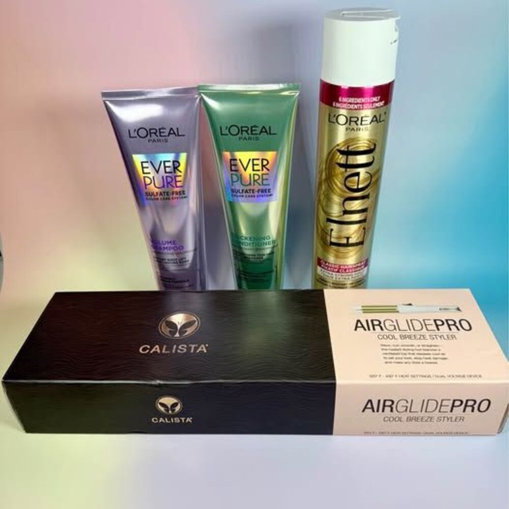 Calista AirGlidePRO Styler with L’Oreal hair care bundle